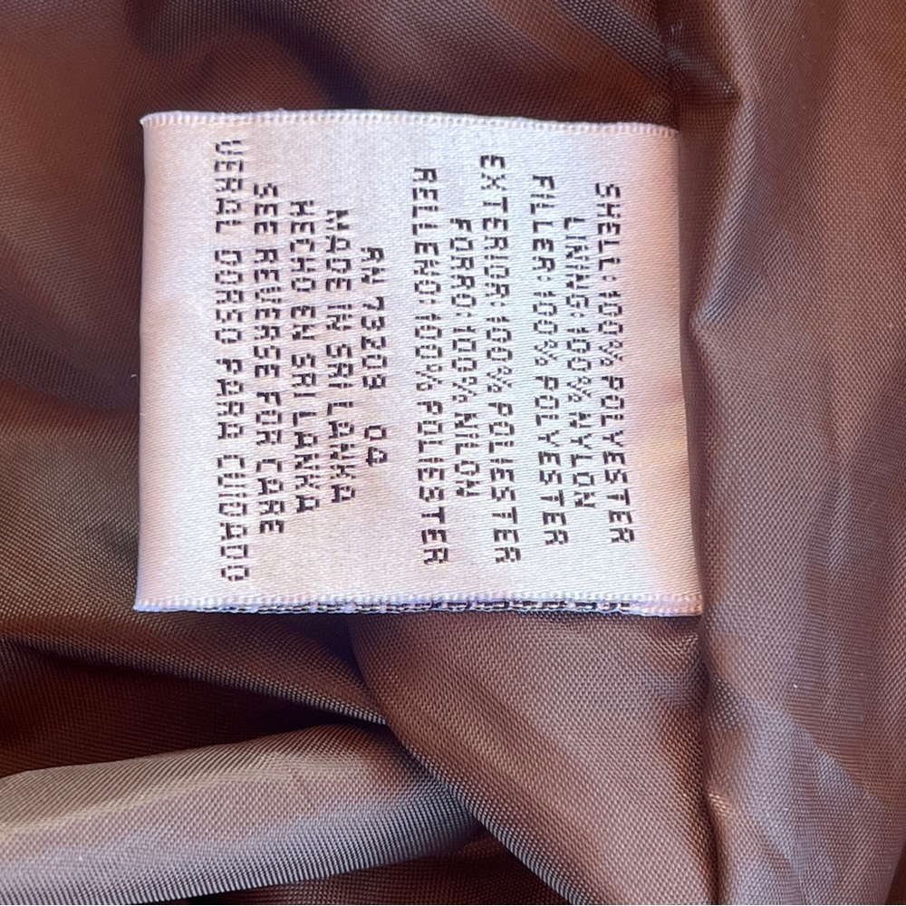 VTG‎ (90s) Chocolate Brown Quilted Barn Coat Marvin Richards Equestrian Sz L - Picture 13 of 14